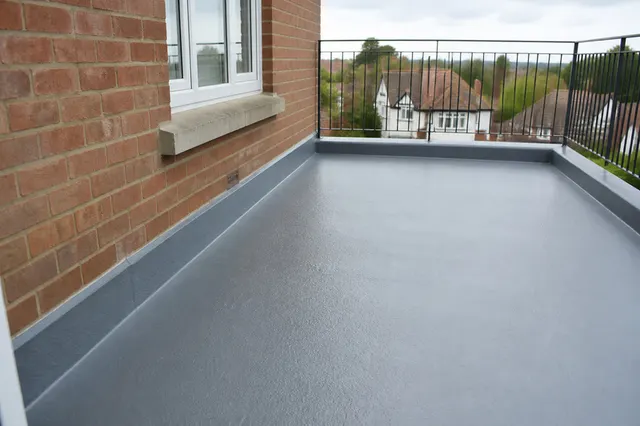 Repaired and resealed balcony roof deck with new upstands and trim on a property in BN42